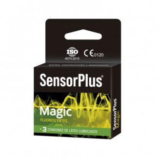 Preservativo Sensor Plus  Magic Fluorescente 3 Unidades
