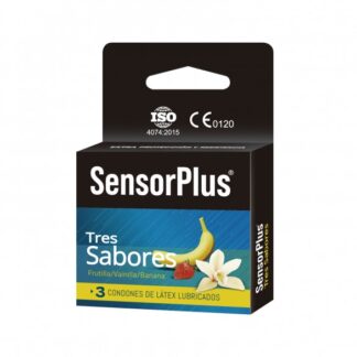 Preservativo Sensor Plus Tres Sabores 3 Unidades