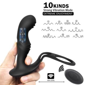 Vibrador Anal Telescópico Con Control Remoto