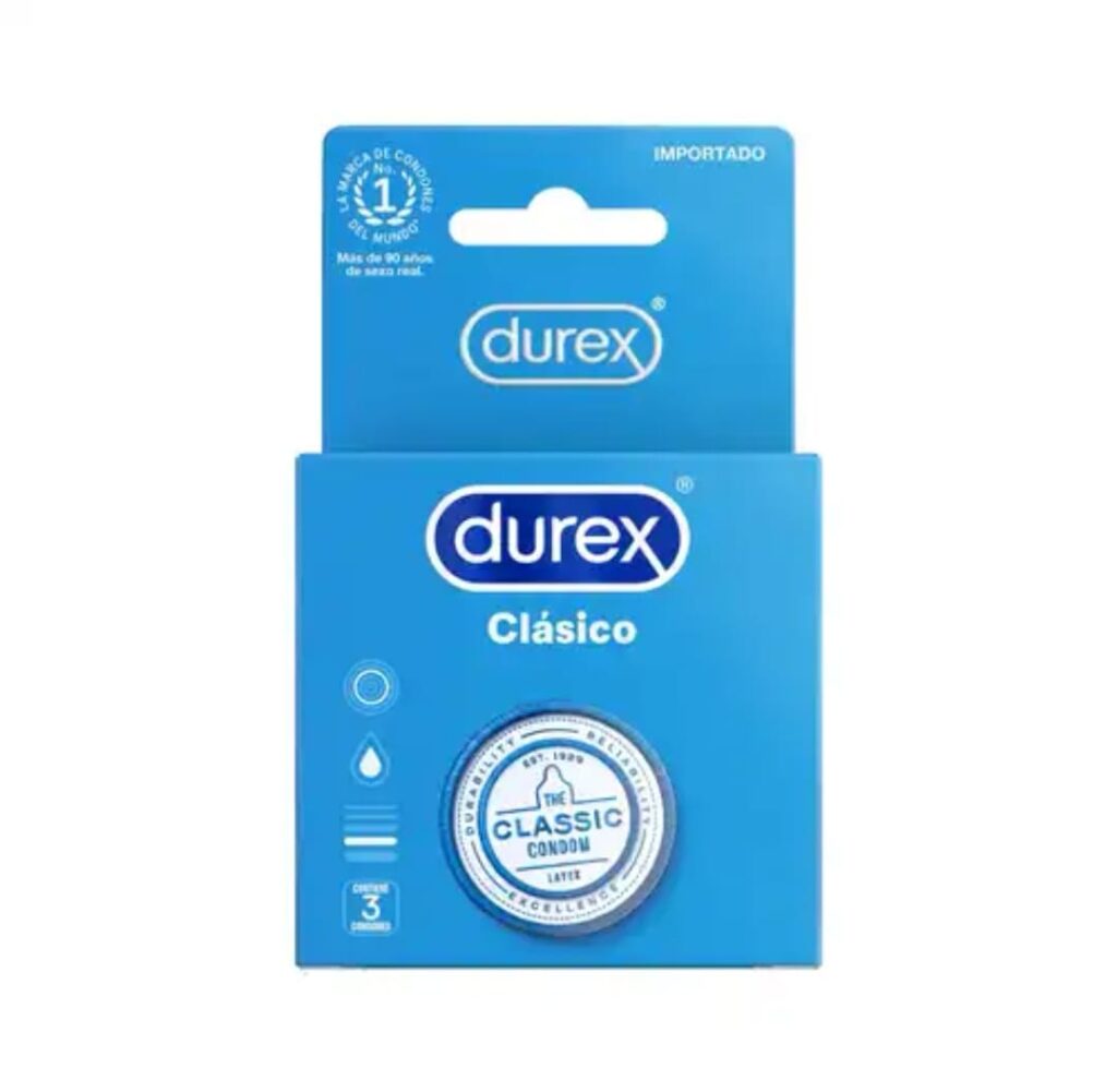 Preservativo Durex Clásico 3 Unidades