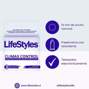 Preservativo LifeStyles Climax Control 3 Unidades