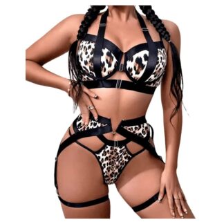 Conjunto Sexy Leopardo