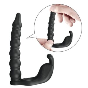 Anillo Vibrador Doble Penetración con Estimulación de Clítoris