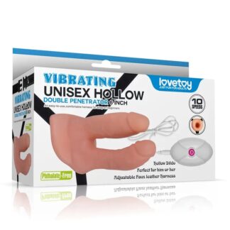 Arnés Con Prótesis Vibradora Unisex Hollow “Doble Penetración”