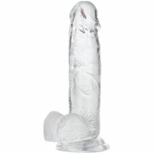 Dildo Transparente Jelly con Testículos 22cm