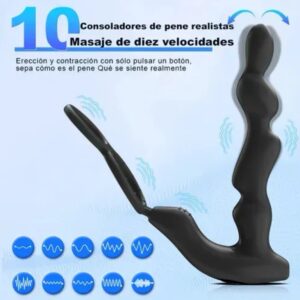 Masajeador Prostático Recargable con Anillo