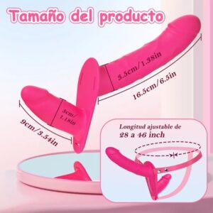 Arnés Pink Doble Vibrador con Control