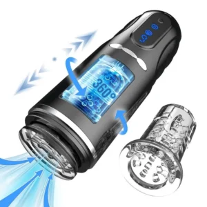 Masturbador Masculino Telescópico y Rotativo 360 Recargable