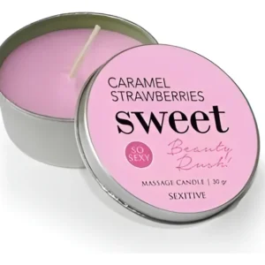 Vela para Masaje  Erótico CARAMEL STRAWBERRIES 30 g